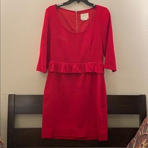 Kate Spade cherry red peplum dress